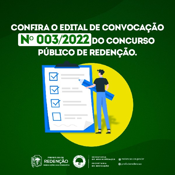 EDITAL DA CONVOCAÇÃO PARA 
NOMEAÇÃO E POSSE 003-2022